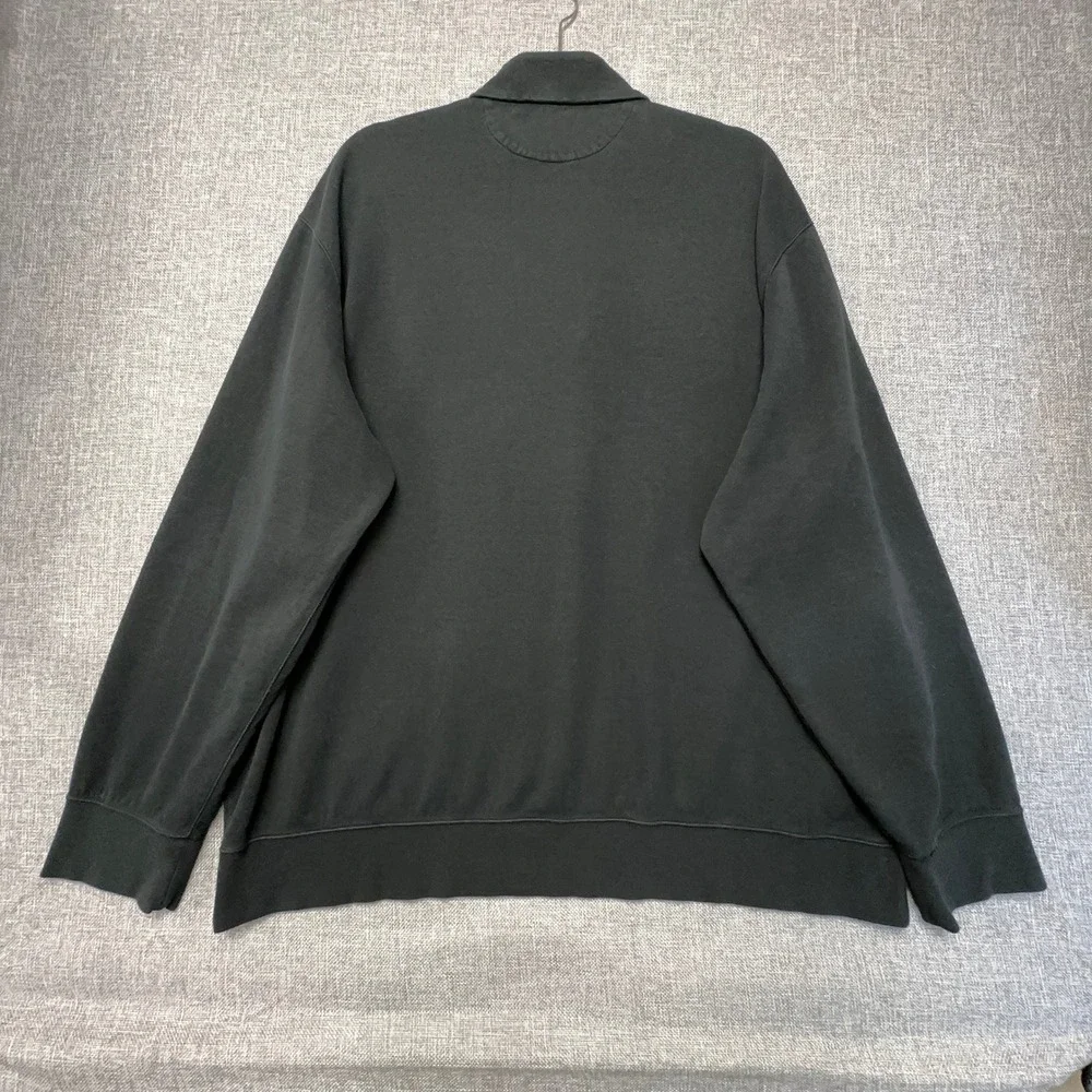 Polo Ralph Lauren Luxury Jersey 1/4 Zip Pullover Mens XXL Black Logo Relaxed Fit